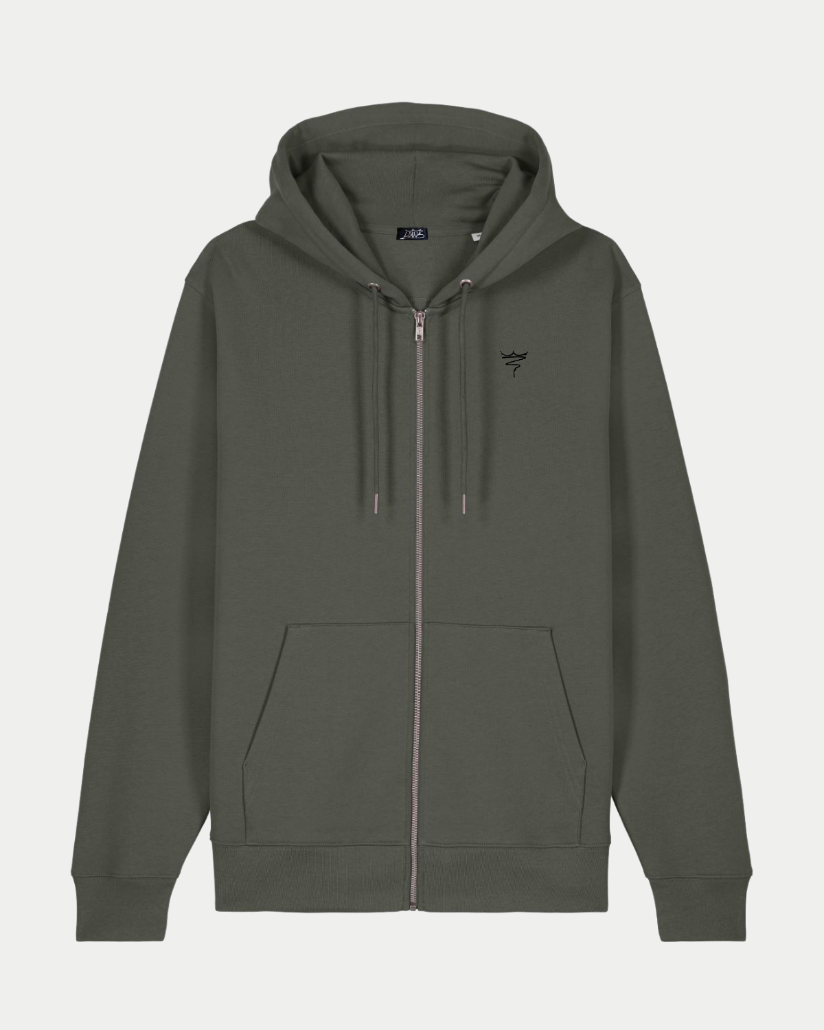 Sweat Capuche Zip Kaki