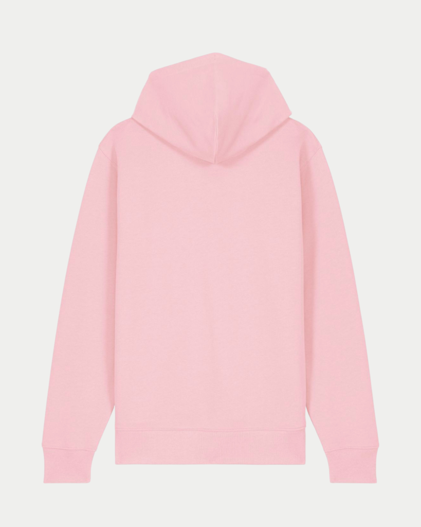 Sweat Capuche Zip Rose Poudré Dos