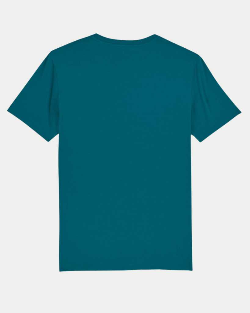 T-Shirt coton Bio Bleu Océan Dos