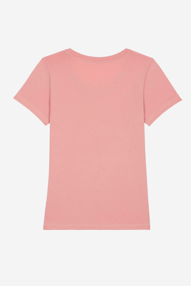 T-shirt Femme Encolure Danseuse Argile Rose Dos