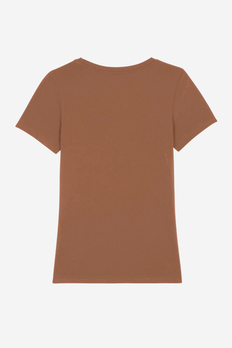 T-shirt Femme Encolure Danseuse Caramel Dos