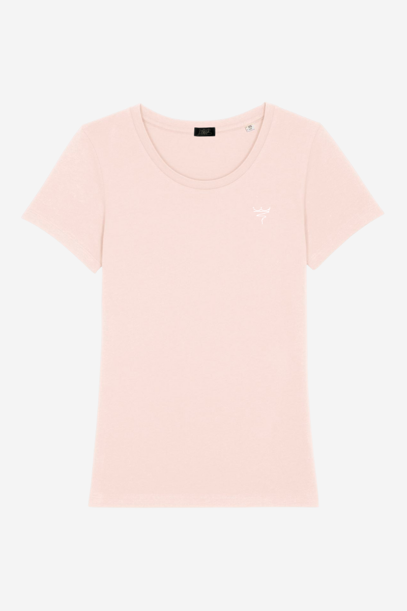 T-shirt Femme Encolure Danseuse Rose Poudré