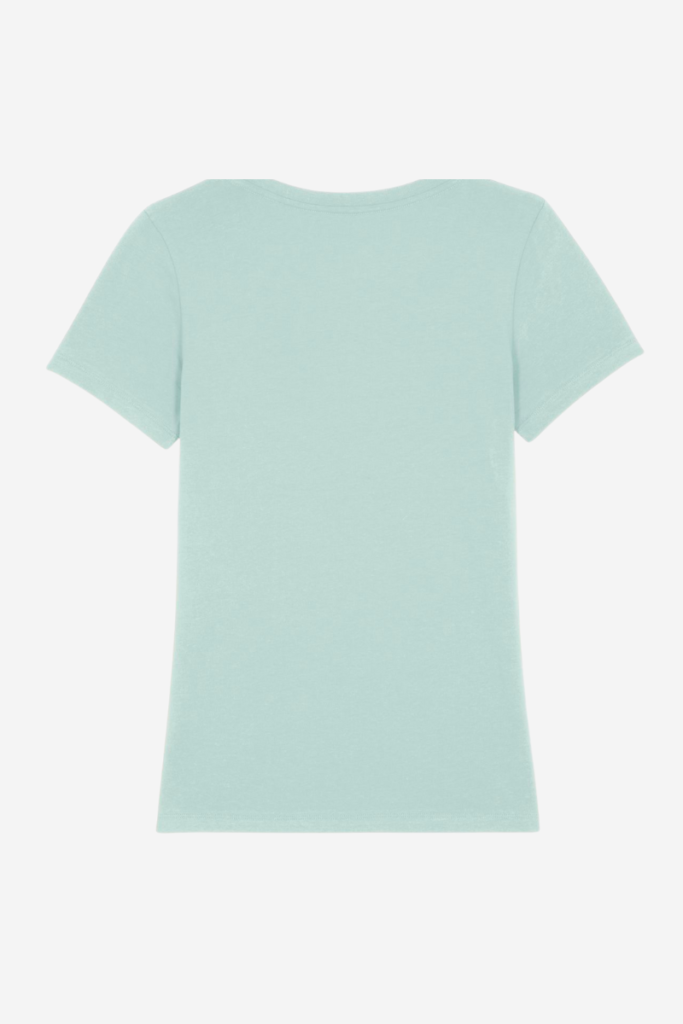 T-shirt Femme Encolure Danseuse Bleu Caraïbes Dos