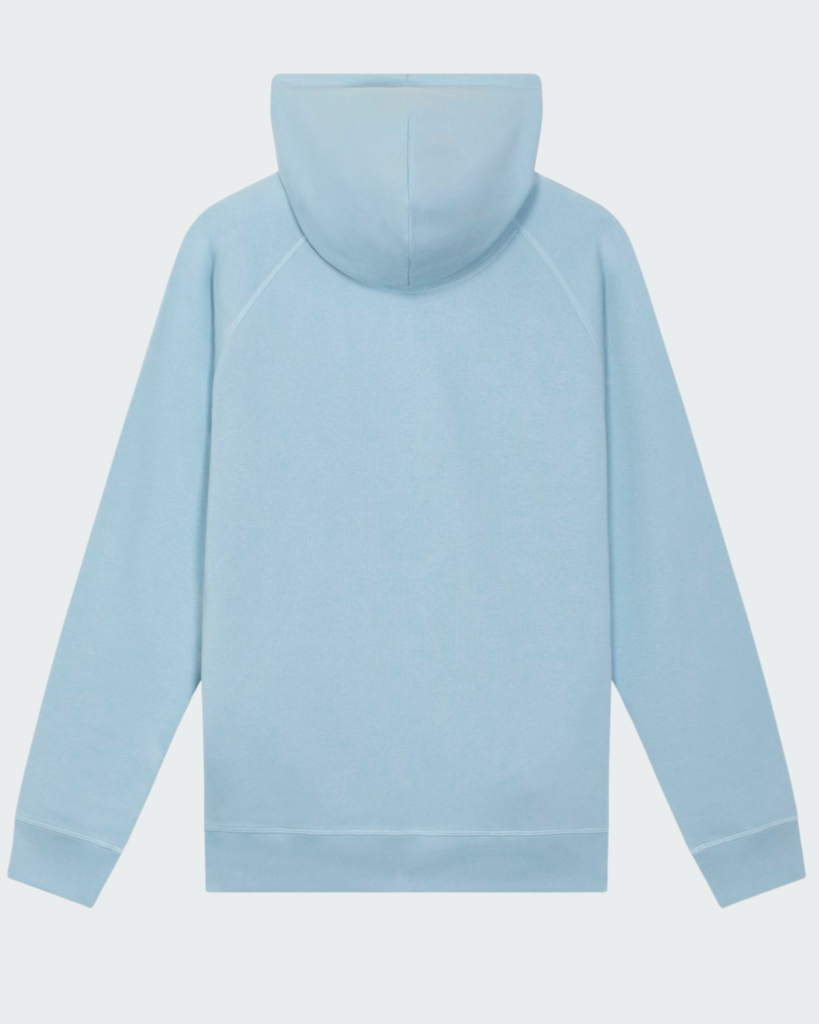 Sweat Capuche Bleu Ciel Dos