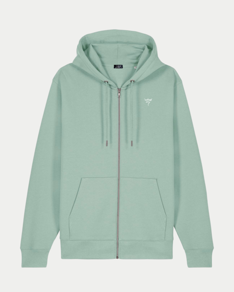 Sweat Capuche Zip Aloe Vera