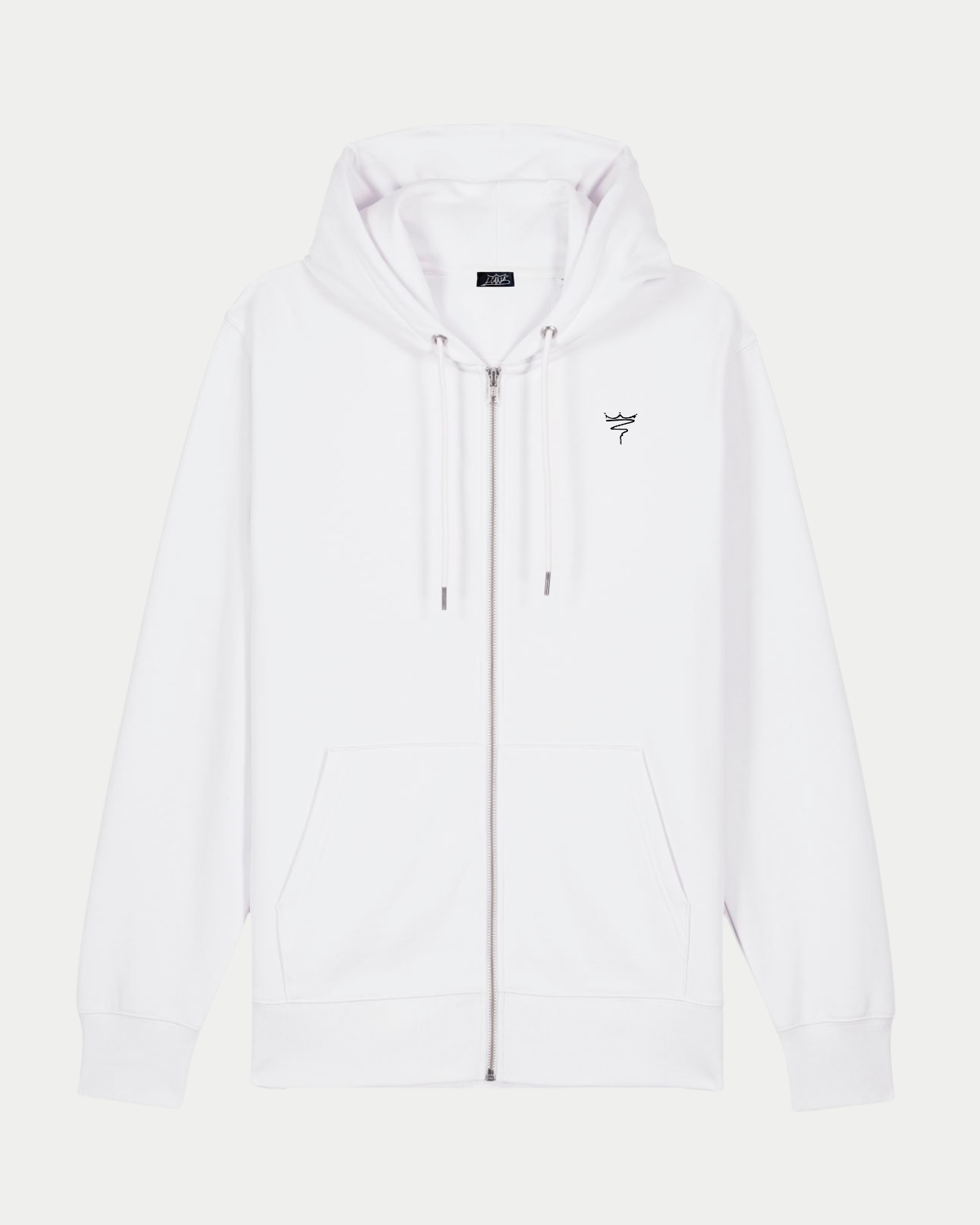 Sweat Capuche Zip Blanc Neige