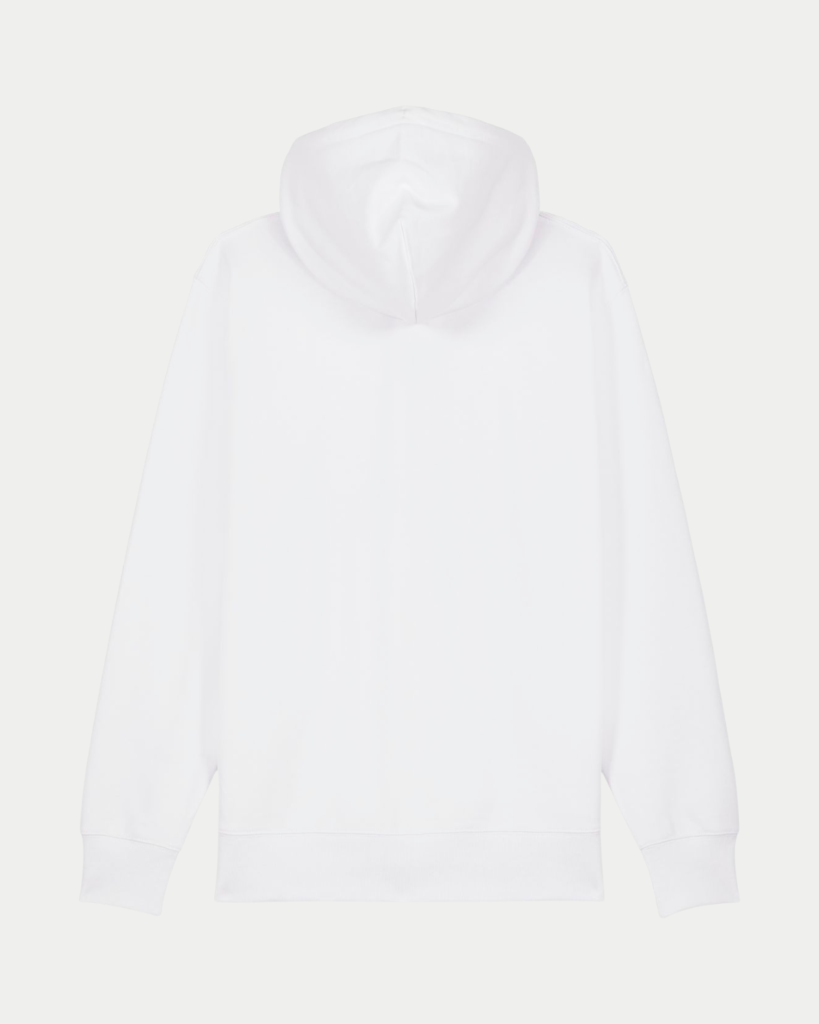 Sweat Capuche Zip Blanc Neige Dos