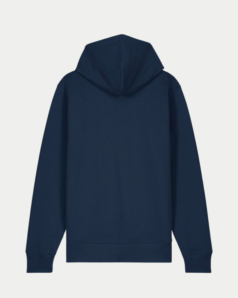 Sweat Capuche Zip Bleu Marine Dos