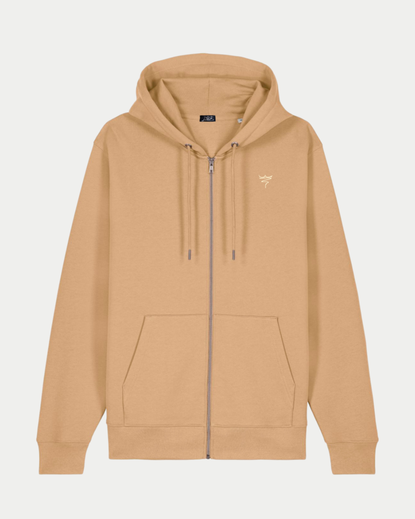 Sweat Capuche Zip Latte