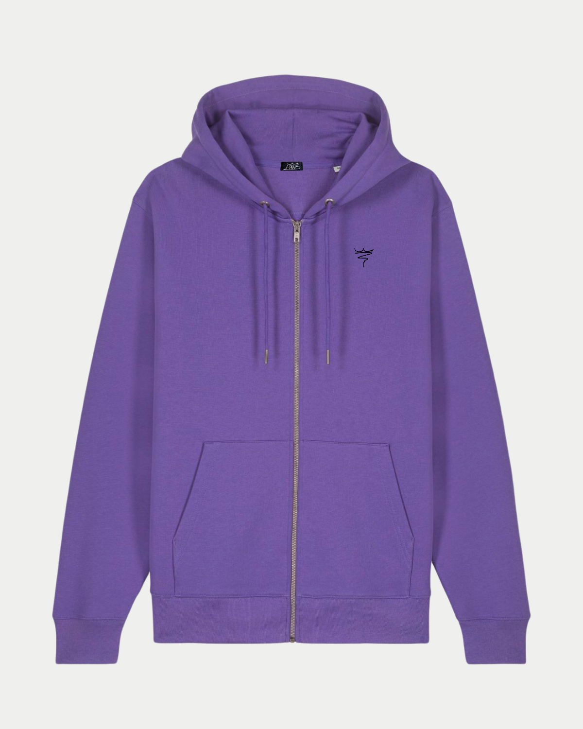 Sweat Capuche Zip Violet Outremer