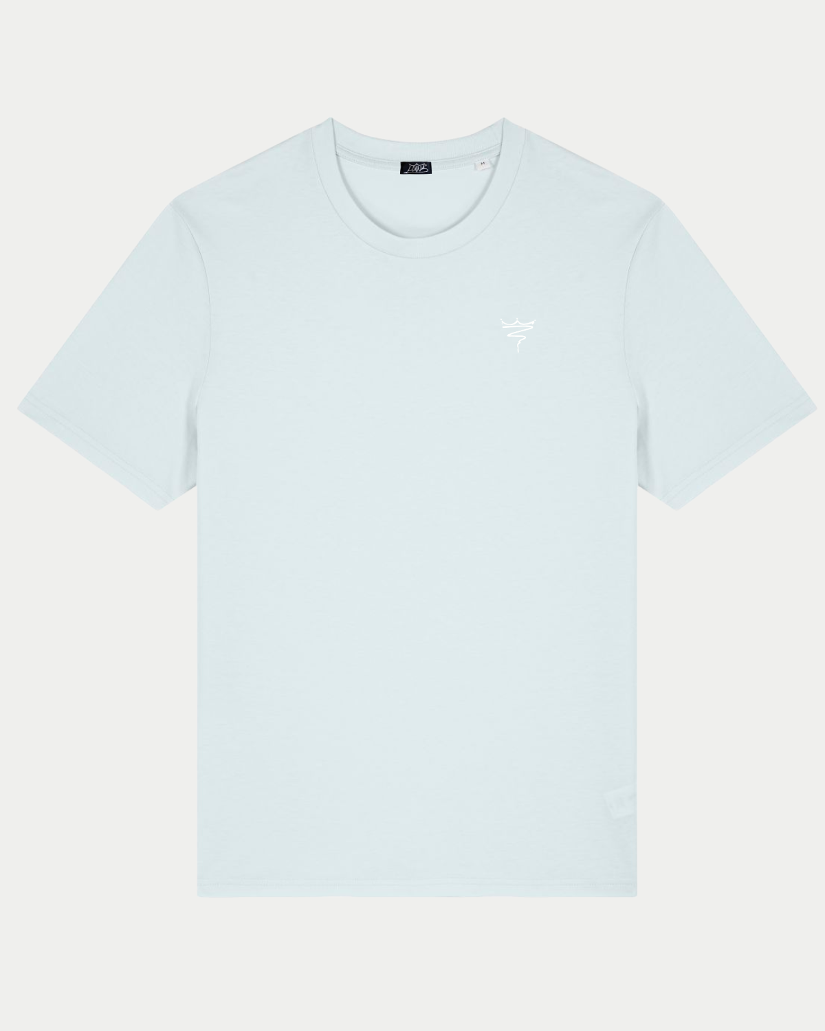 T-Shirt Coton Bio Bleu Glacé